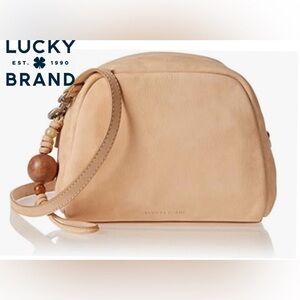 Lucky Brand Genuine Leather Women's Kata Crossbody Handbag - Dusty Sand
